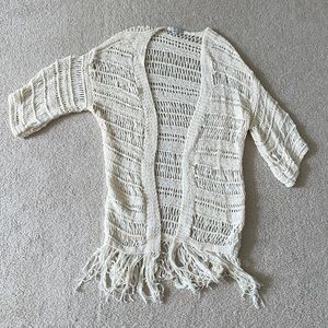 American Eagle Off White Cardigan
